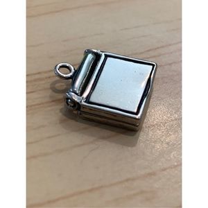 .925 Computer Laptop Sterling Silver Jewelry Charm